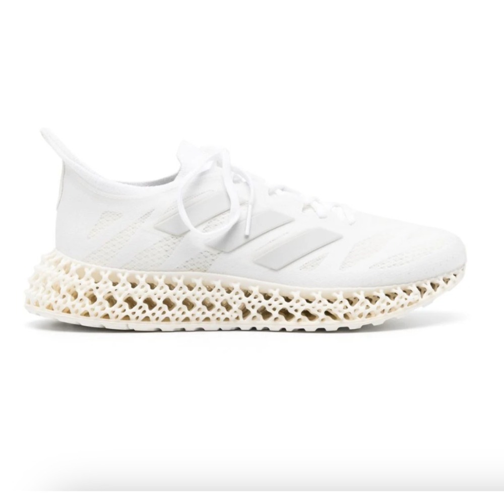 adidas Women's White Knit 4D-Printed Sole Sneakers